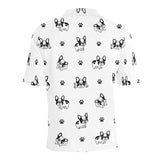 Cute french bulldog paw pattern Men's All Over Print Polo Shirt