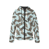 Eagle Pattern Print Design 01 Women's Padded Hooded Jacket