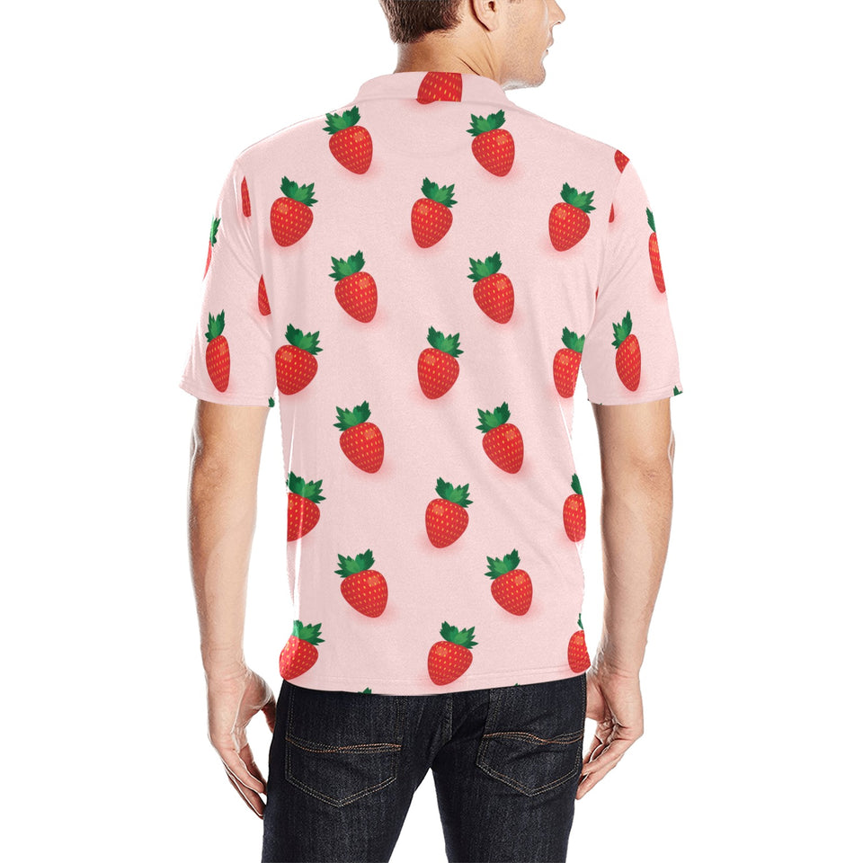 Strawberry beautiful pattern Men's All Over Print Polo Shirt