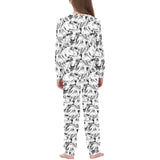 Greyhound Pattern Print Design 01 Kids' Boys' Girls' All Over Print Pajama Set