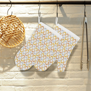 Horseshoes Pattern Print Design 03 Heat Resistant Oven Mitts