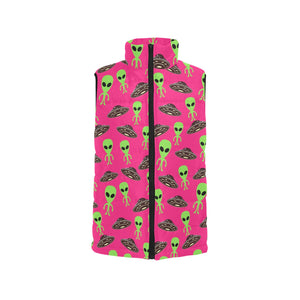 Alien Pattern Print Design 03 Men's Padded Vest