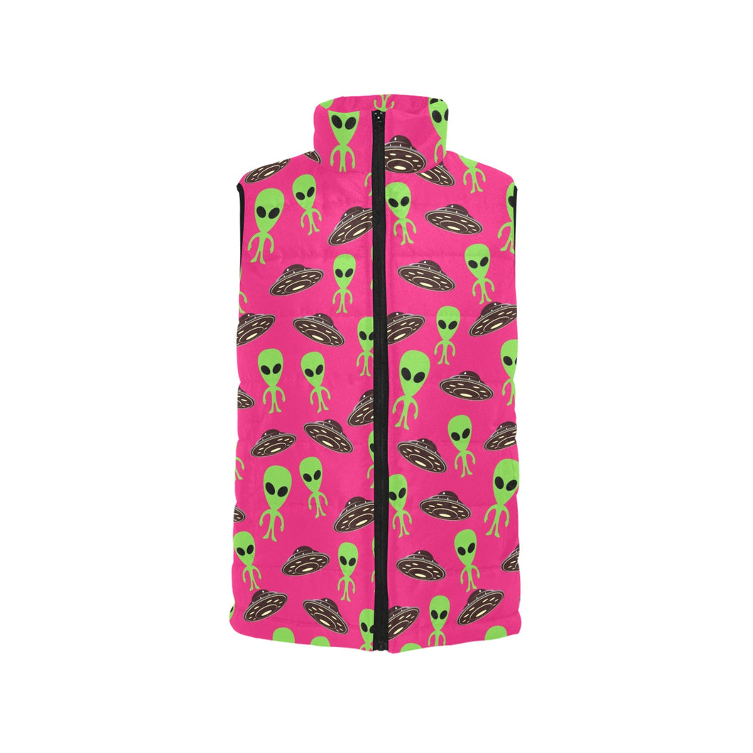 Alien Pattern Print Design 03 Men's Padded Vest