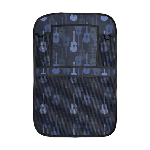 Blue Theme guitar pattern Car Seat Back Organizer