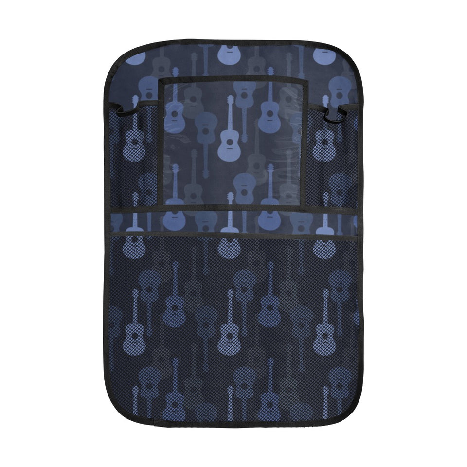 Blue Theme guitar pattern Car Seat Back Organizer