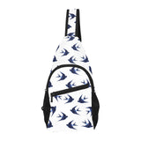 Swallow Pattern Print Design 03 All Over Print Chest Bag