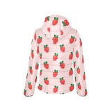 Strawberry beautiful pattern Women's Padded Hooded Jacket