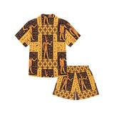 Egypt Hieroglyphics Pattern Print Design 05 Kids' Boys' Girls' V-Neck Short Pajama Set