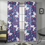 Colorful butterfly flower pattern.eps Gauze Curtain