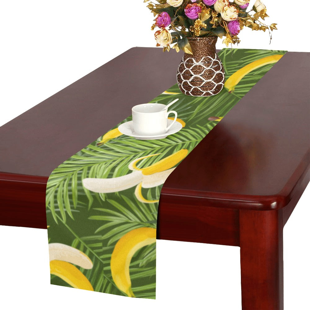 Banana Palm Leaves pattern Table Runner