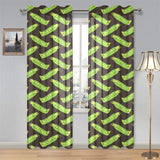 Green Peas Pattern Print Design 05 Gauze Curtain
