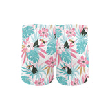 Toucan tropical flower leave pattern Men's Swimming Trunks