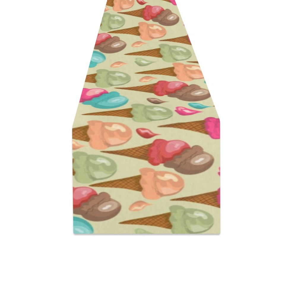 Colorful ice cream pattern Table Runner