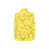 lemon pattern Women's Long Sleeve Polo Shirt