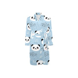 Cute panda pattern Men's Long Sleeve Belted Night Robe