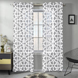 arabic gray pattern Gauze Curtain