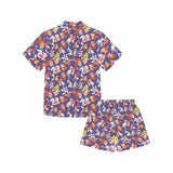 Goldfish Pattern Print Design 04 Kids' Boys' Girls' V-Neck Short Pajama Set