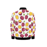 Passion fruit design pattern Kids' Boys' Girls' Bomber Jacket