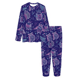 Cute owls pattern boho style ornament Women's All Over Print Pajama Set