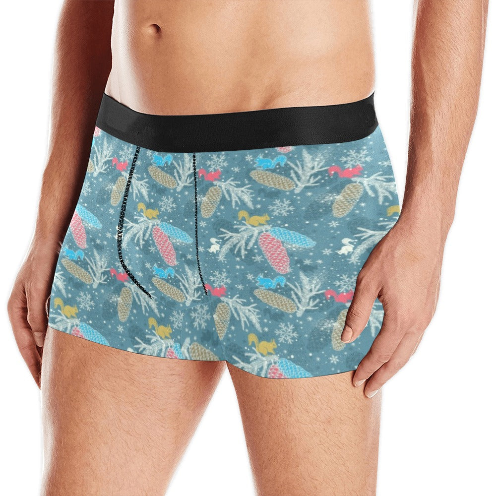 Squirrel Pattern Print Design 01 Men's All Over Print Boxer Briefs Men's Underwear