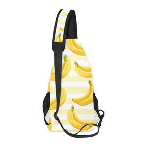 Banana pattern blackground All Over Print Chest Bag
