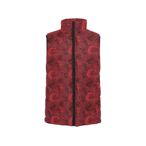 Rose Pattern Print Design 03 Men's Padded Vest