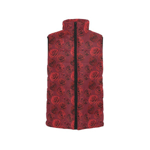 Rose Pattern Print Design 03 Men's Padded Vest