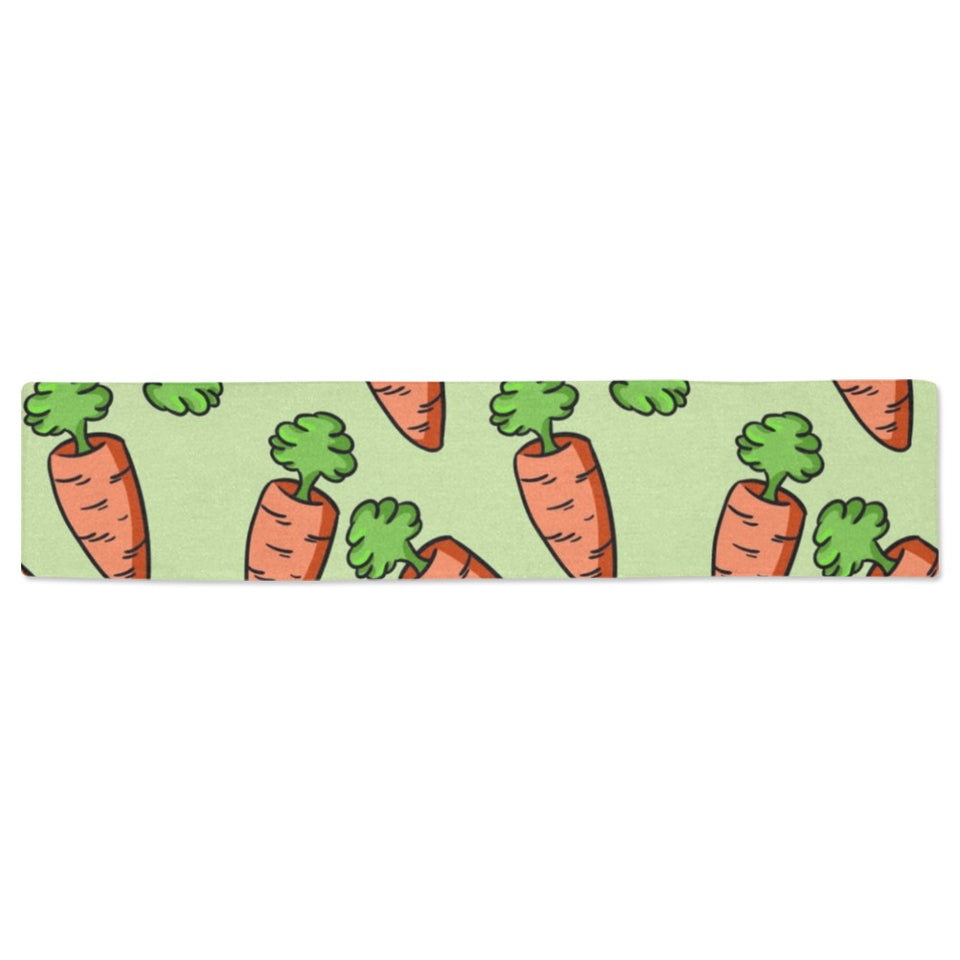Carrot Pattern Print Design 05 Table Runner