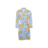 Beer pattern Men's Long Sleeve Belted Night Robe