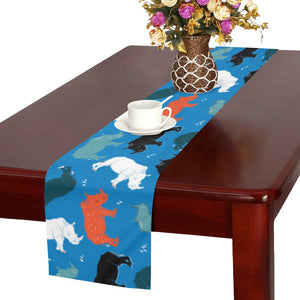 Colorful rhino pattern Table Runner