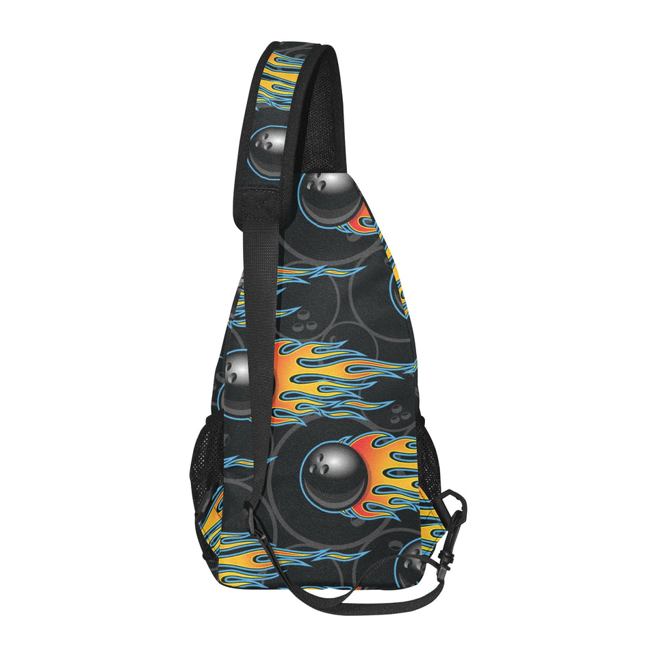Bowling balls flame pattern All Over Print Chest Bag
