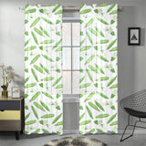 Green Peas Pattern Print Design 04 Gauze Curtain