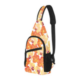 Orange yellow orchid flower pattern background All Over Print Chest Bag