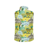 Hand drawn windmill pattern Women's Padded Vest