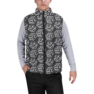 Dice Pattern Print Design 01 Men's Padded Vest
