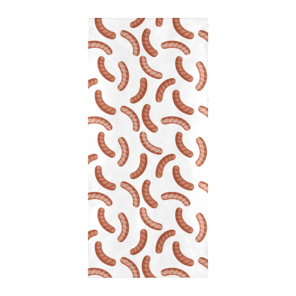 Sausage Pattern Print Design 04 Beach Towel