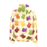 Bread Toast Pattern Print Design 02 Men's Padded Hooded Jacket