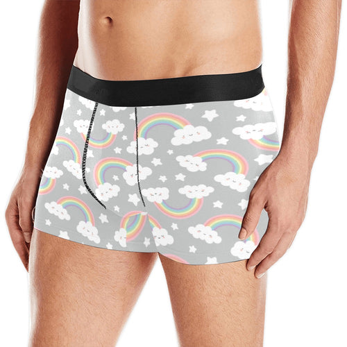 Cute rainbow clound star pattern Men's All Over Print Boxer Briefs Men's Underwear