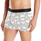 Cute rainbow clound star pattern Men's All Over Print Boxer Briefs Men's Underwear