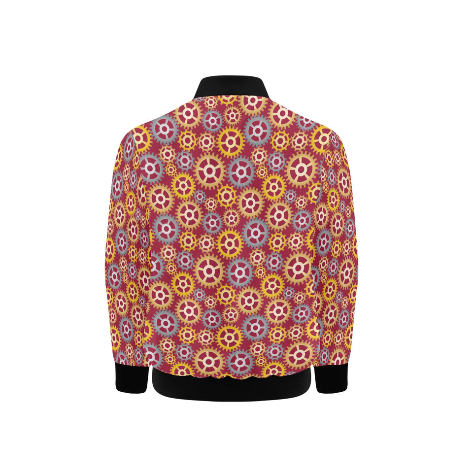 Gear Pattern Print Design 04 Kids' Boys' Girls' Bomber Jacket