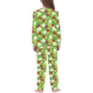 Ladybug Pattern Print Design 01 Kids' Boys' Girls' All Over Print Pajama Set