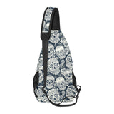 Sugar skull black white pattern All Over Print Chest Bag