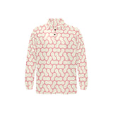 peanuts texture pattern Men's Long Sleeve Polo Shirt