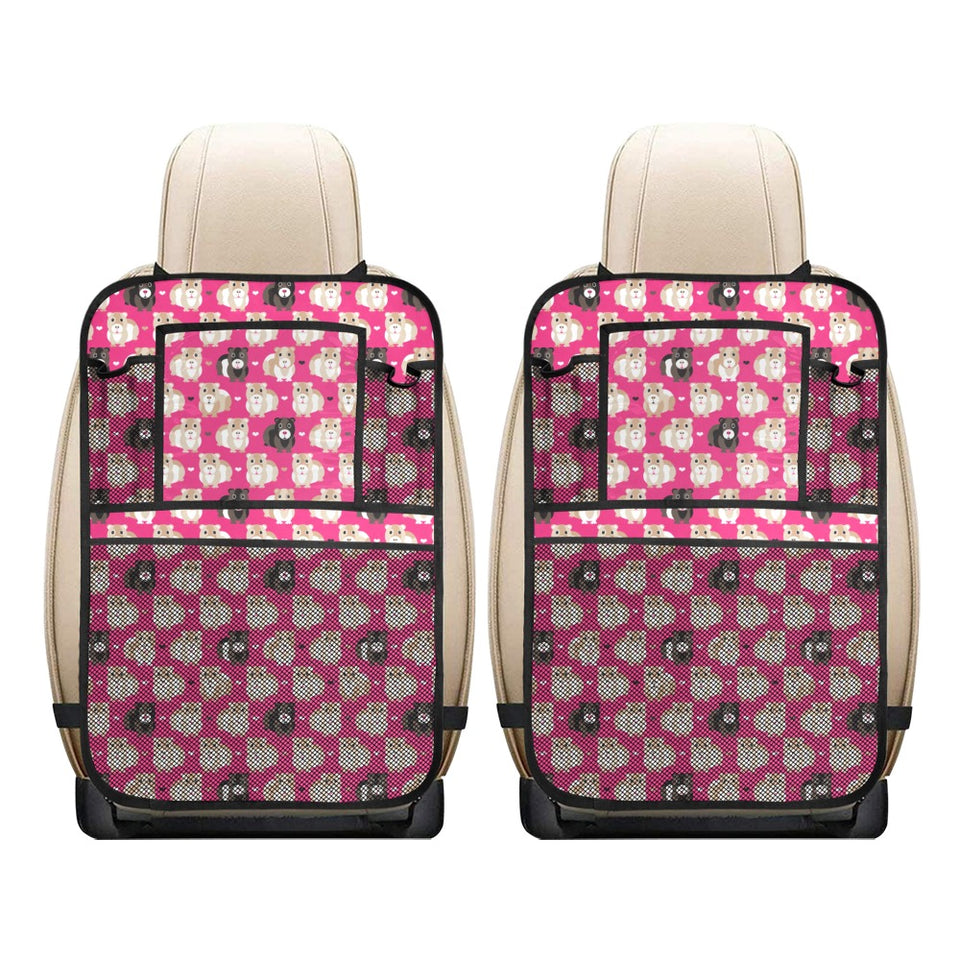 Guinea Pig Pattern Print Design 01 Car Seat Back Organizer