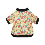 Colorful ice cream pattern All Over Print Pet Dog Round Neck Fuzzy Shirt