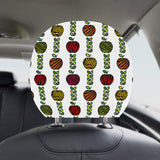 colorful apples leave zebra stripe Car Headrest Cover
