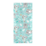 Cute koalas blue background pattern Beach Towel
