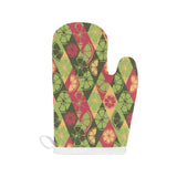 Cool Geometric lime pattern Heat Resistant Oven Mitts