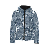 Coral Reef Pattern Print Design 05 Kids' Boys' Girls' Padded Hooded Jacket