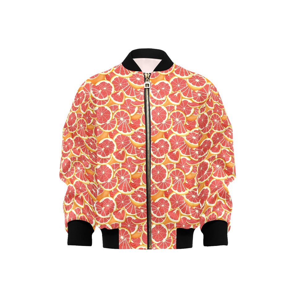 Tropical grapefruit pattern Kids' Boys' Girls' Bomber Jacket